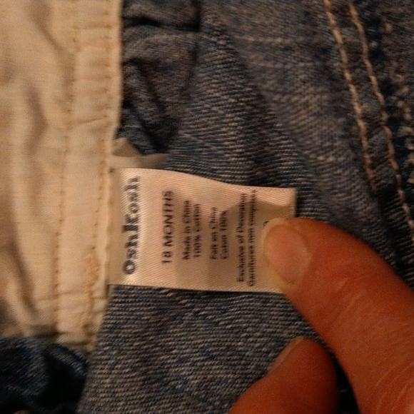 Size 18 months baby girls Oshkosh blue overalls - Picture 9 of 14